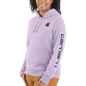 Carhartt Lavender Purple Relaxed Fit Pullover Hoodie Large (12-14) Women’s